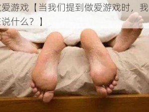 做爱游戏【当我们提到做爱游戏时，我们在说什么？】