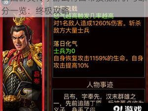 三国群英传手游武将吕布技能解析与缘分一览：终极攻略