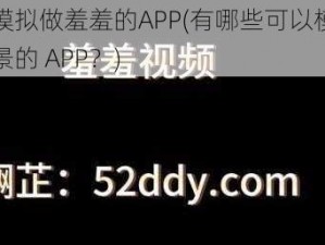 可以模拟做羞羞的APP(有哪些可以模拟羞羞场景的 APP？)