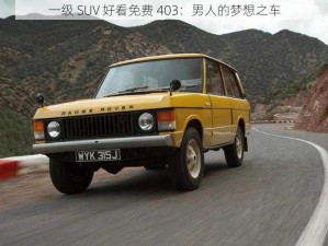 一级 SUV 好看免费 403：男人的梦想之车