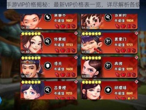 龙门镖局手游VIP价格揭秘：最新VIP价格表一览，详尽解析各级特权费用