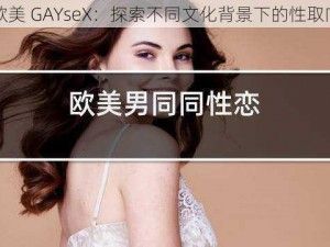 欧美 GAYseX：探索不同文化背景下的性取向