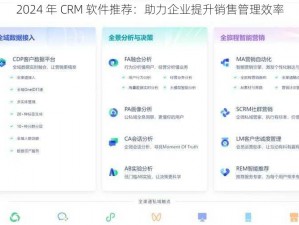 2024 年 CRM 软件推荐：助力企业提升销售管理效率