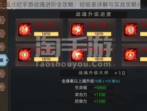 三国战纪手游战魂进阶全攻略：经验表详解与实战攻略分享