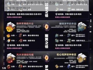 崩坏星穹铁道净庭教宗圣骑士遗器详解：套装效果全面展示与获取攻略探讨