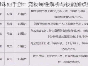 梦幻诛仙手游：宠物属性解析与技能加点策略