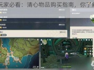 原神玩家必看：清心物品购买指南，你了解多少？