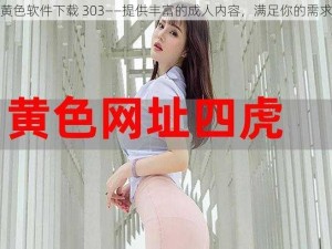 黄色软件下载 303——提供丰富的成人内容，满足你的需求