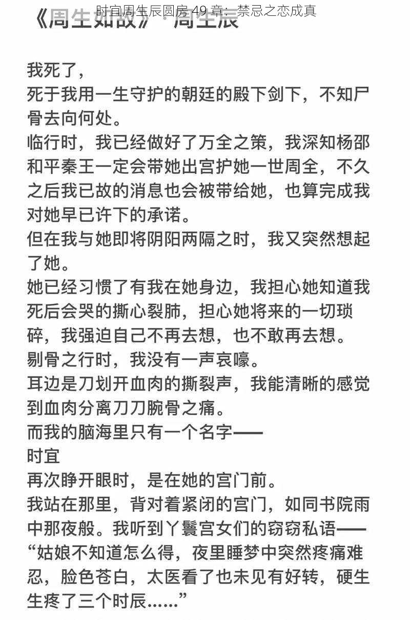 时宜周生辰圆房 49 章：禁忌之恋成真