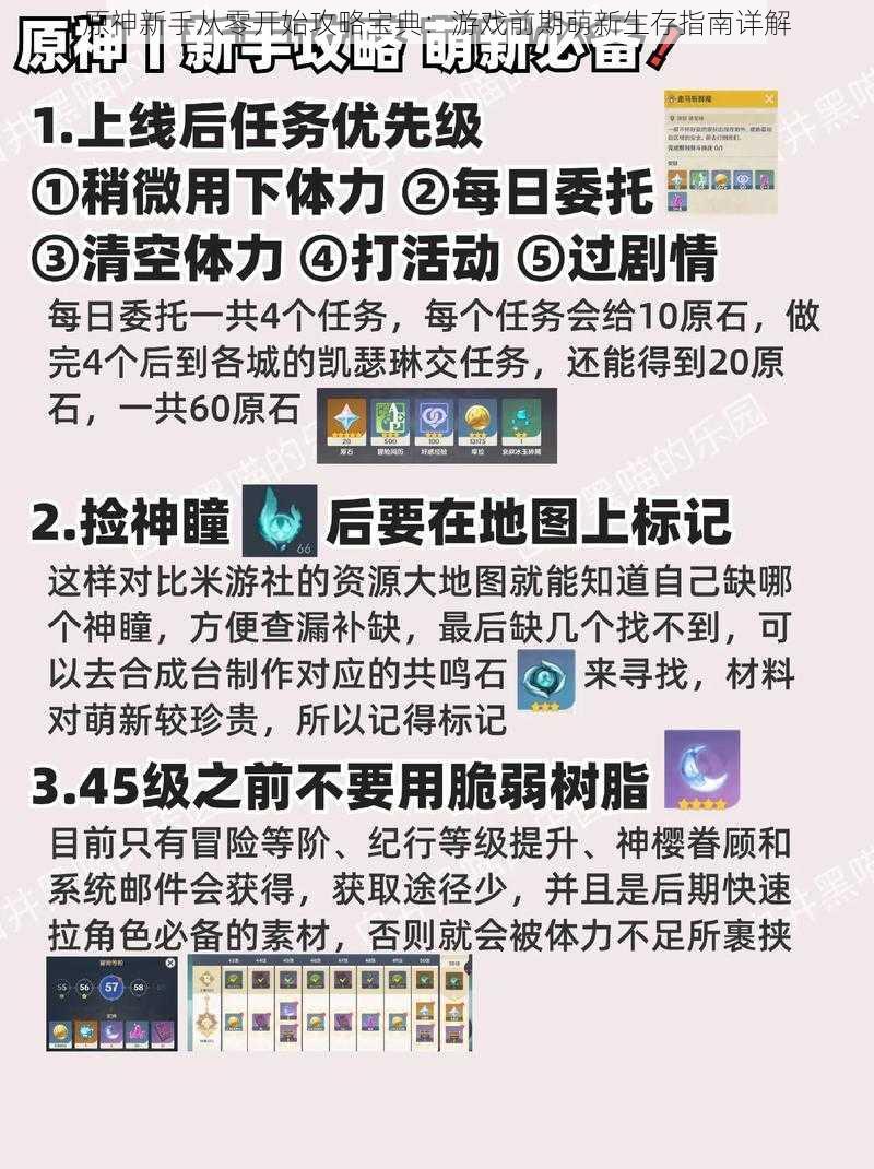 原神新手从零开始攻略宝典：游戏前期萌新生存指南详解