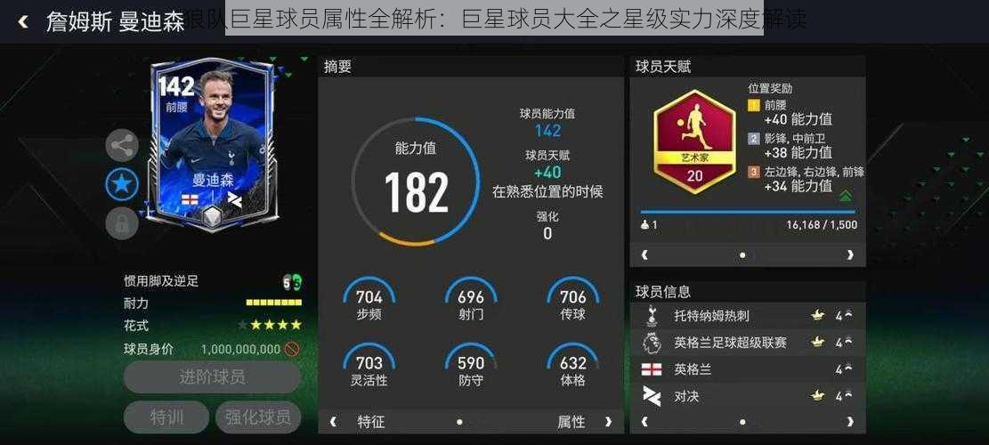 狼队巨星球员属性全解析：巨星球员大全之星级实力深度解读