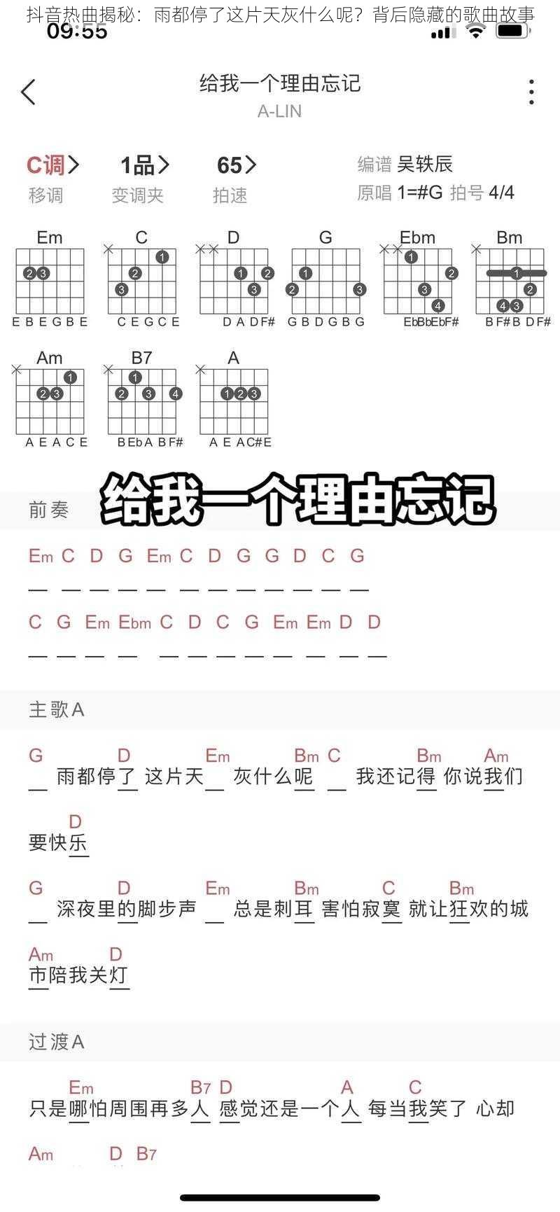 抖音热曲揭秘：雨都停了这片天灰什么呢？背后隐藏的歌曲故事