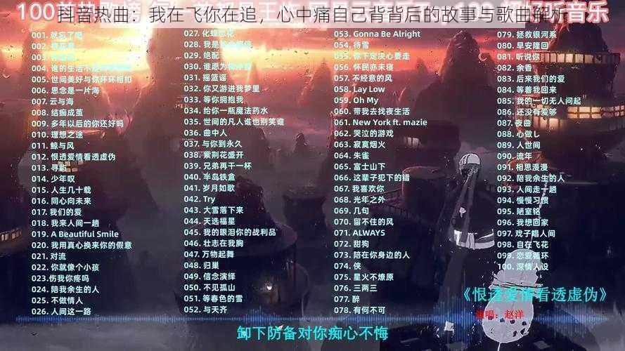 抖音热曲：我在飞你在追，心中痛自己背背后的故事与歌曲解析