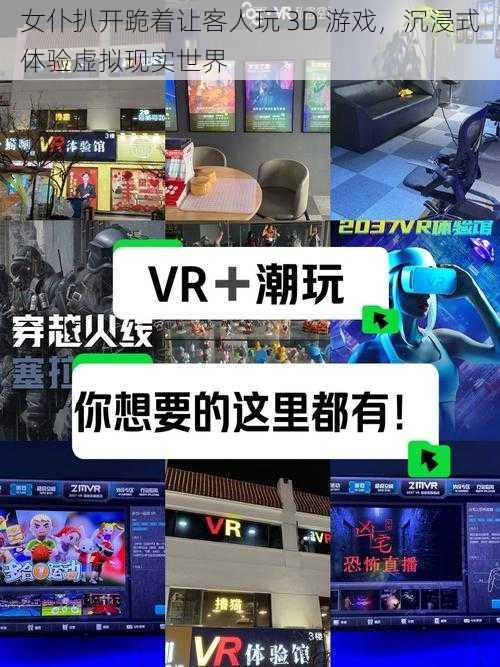 女仆扒开跪着让客人玩 3D 游戏，沉浸式体验虚拟现实世界