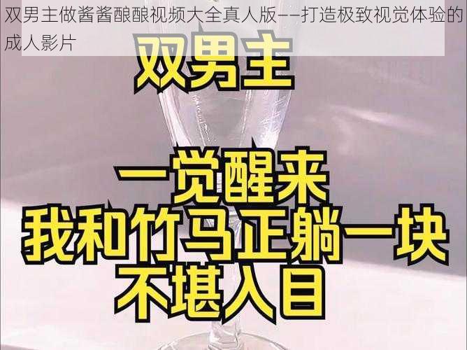 双男主做酱酱酿酿视频大全真人版——打造极致视觉体验的成人影片