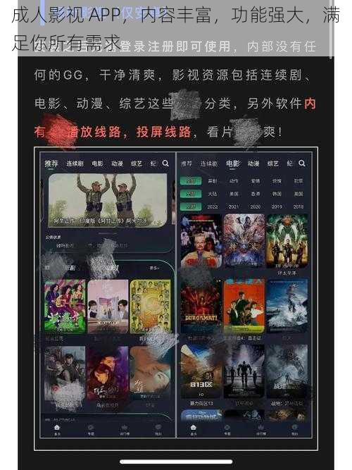 成人影视 APP，内容丰富，功能强大，满足你所有需求