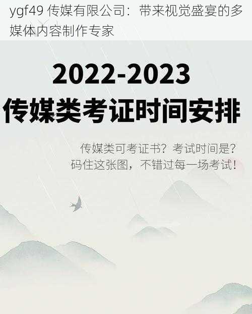 ygf49 传媒有限公司：带来视觉盛宴的多媒体内容制作专家