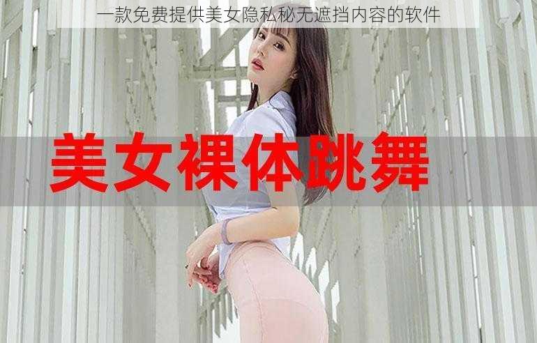 一款免费提供美女隐私秘无遮挡内容的软件