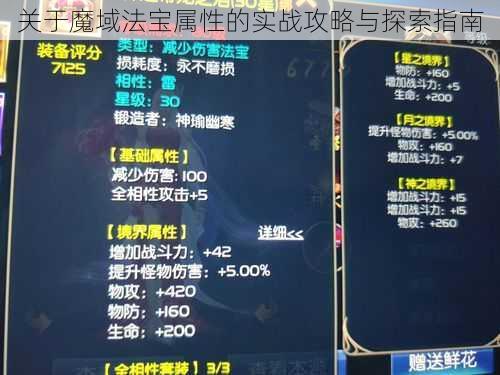 关于魔域法宝属性的实战攻略与探索指南