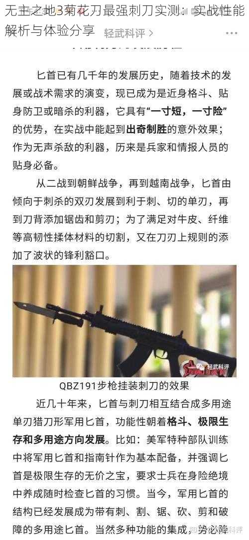 无主之地3菊花刀最强刺刀实测：实战性能解析与体验分享