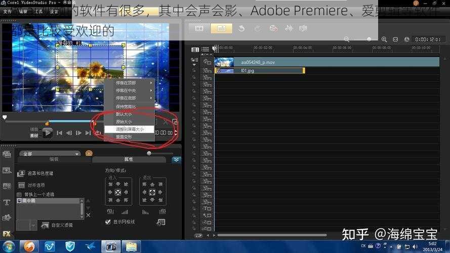 做 aj 视频的软件有很多，其中会声会影、Adobe Premiere、爱剪辑等软件都是比较受欢迎的