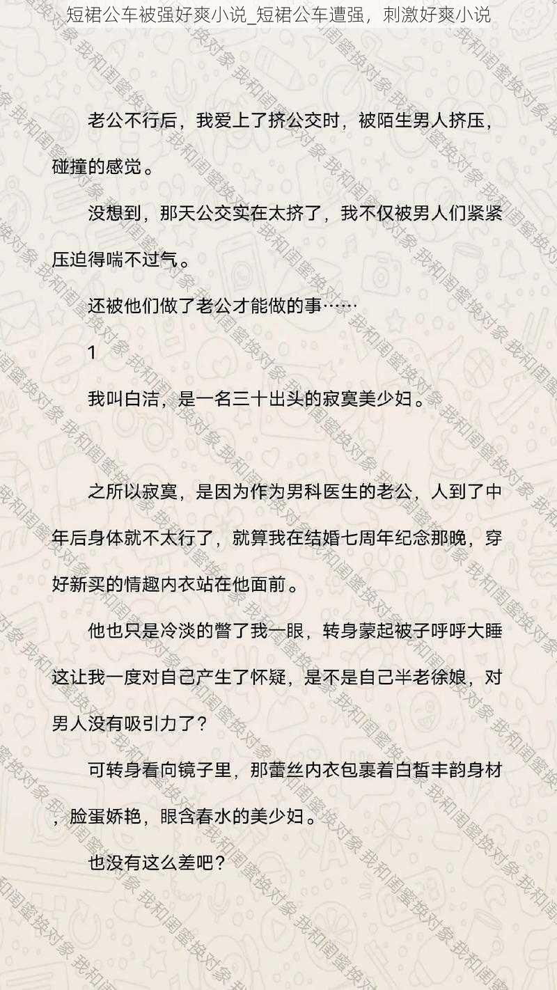 短裙公车被强好爽小说_短裙公车遭强，刺激好爽小说