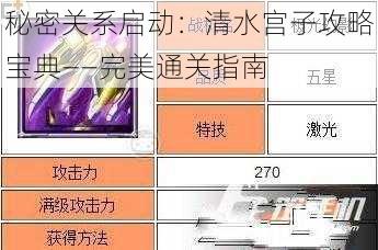 秘密关系启动：清水宫子攻略宝典——完美通关指南