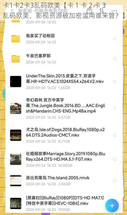 卡1卡2卡3乱码欧美【卡 1 卡 2 卡 3 乱码欧美，影视资源被加密滥用谁来管？】