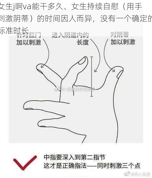 女生j啊va能干多久、女生持续自慰（用手刺激阴蒂）的时间因人而异，没有一个确定的标准时长