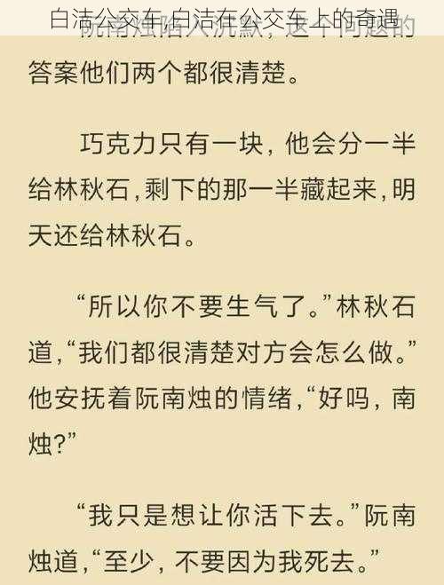 白洁公交车,白洁在公交车上的奇遇