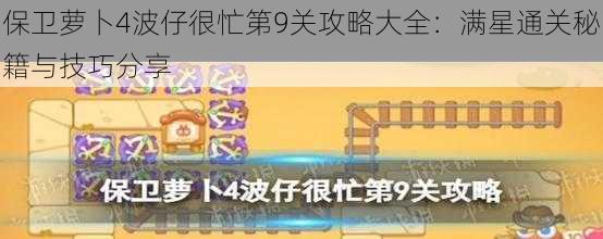 保卫萝卜4波仔很忙第9关攻略大全：满星通关秘籍与技巧分享