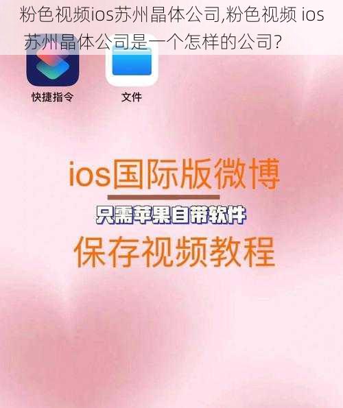 粉色视频ios苏州晶体公司,粉色视频 ios 苏州晶体公司是一个怎样的公司？