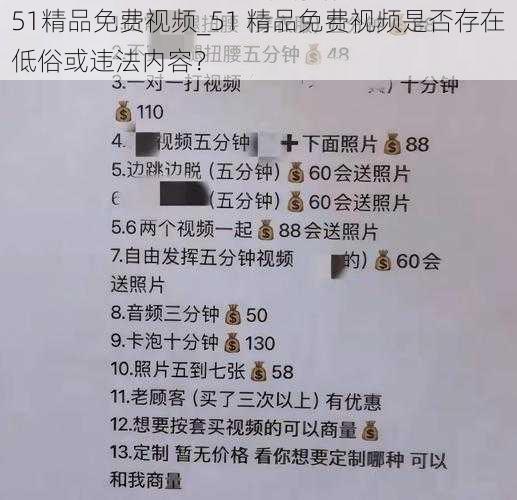 51精品免费视频_51 精品免费视频是否存在低俗或违法内容？