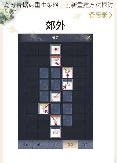 鸢寿春据点重生策略：创新重建方法探讨