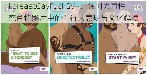 koreaatGayFuckGV—：韩国男同性恋色情影片中的性行为表现与文化解读