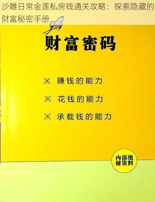 沙雕日常金莲私房钱通关攻略：探索隐藏的财富秘密手册