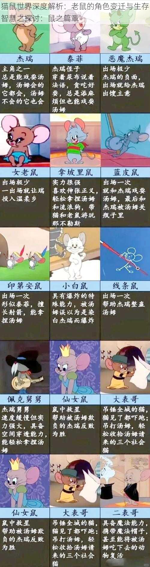 猫鼠世界深度解析：老鼠的角色变迁与生存智慧之探讨：鼠之篇章