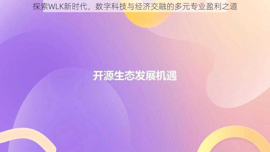 探索WLK新时代，数字科技与经济交融的多元专业盈利之道