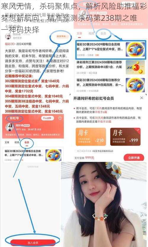 寒风无情，杀码聚焦点，解析风险助推福彩梦想新航向：精准预测杀码第238期之唯一神码抉择