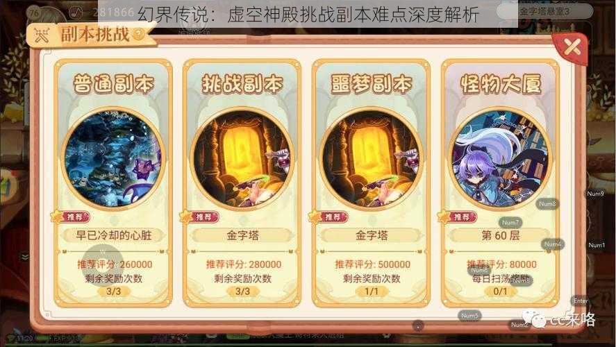 幻界传说：虚空神殿挑战副本难点深度解析