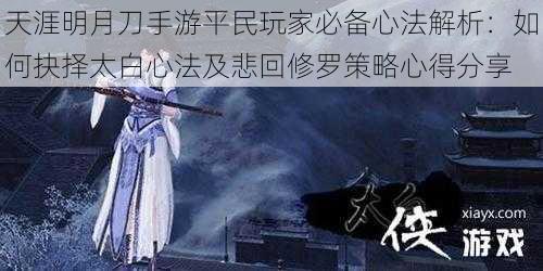 天涯明月刀手游平民玩家必备心法解析：如何抉择太白心法及悲回修罗策略心得分享